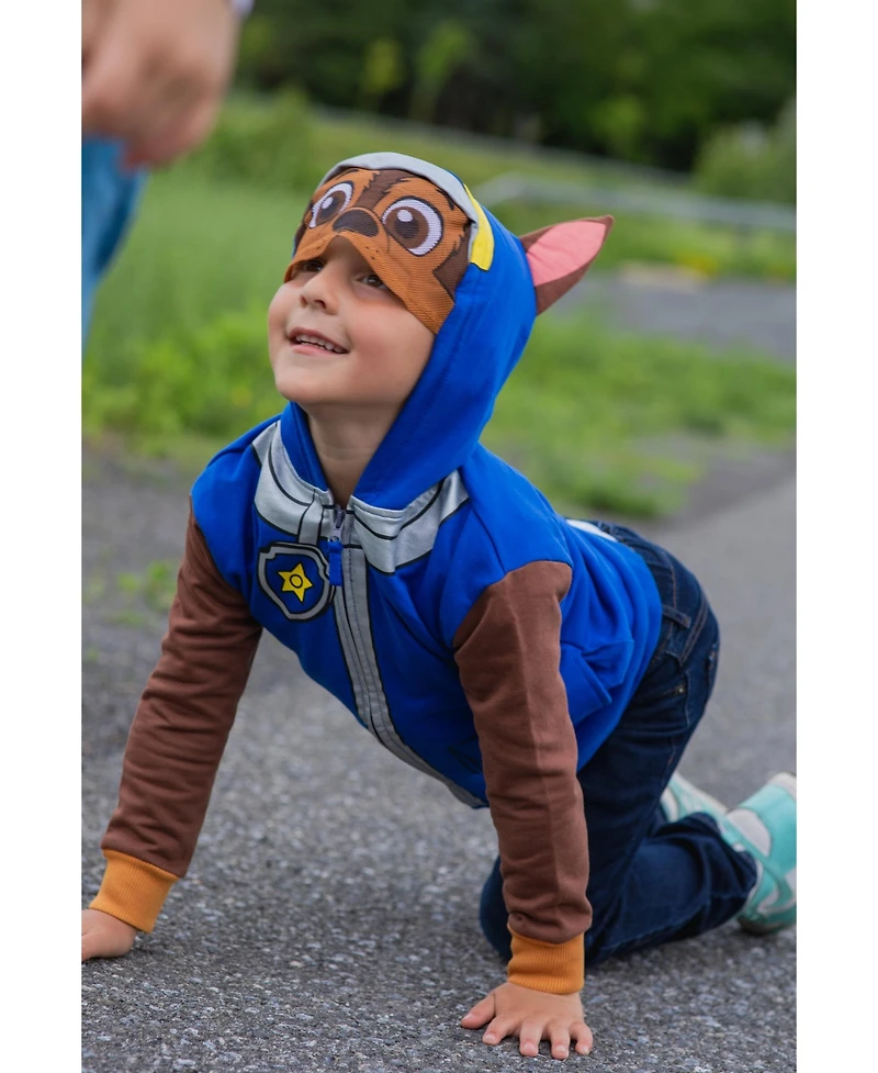 Paw Patrol Boys Rubble Chase Skye Fleece Zip Up Pullover Hoodie to