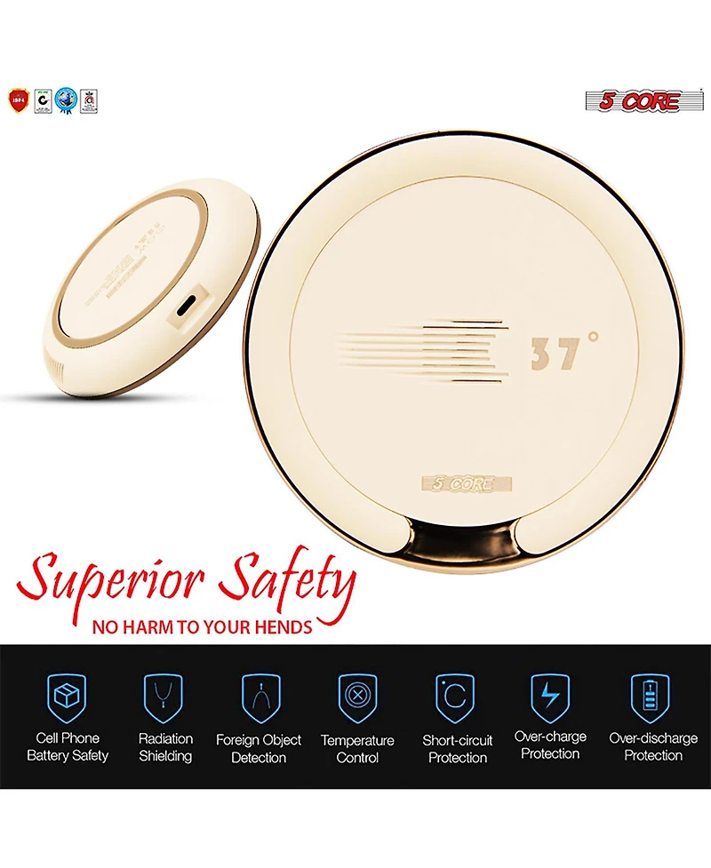 5 Core Wireless Charger (Pad), 15W Max Fast Charging, Compatible with Qi Enabled Phones, AriPods and More