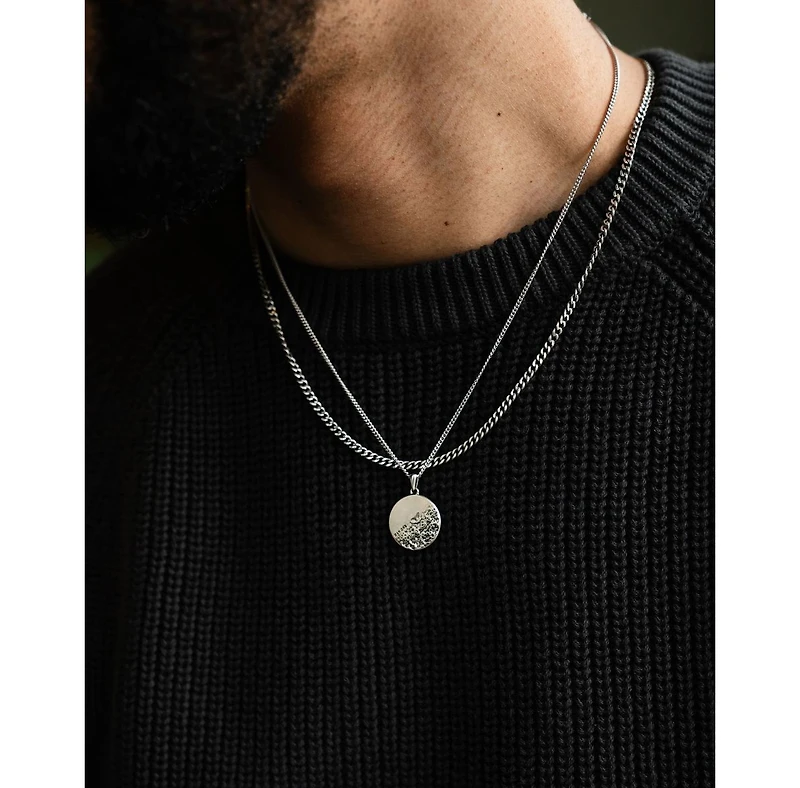 Vincero Men's Day One Pendant in Rhodium-Plated Sterling Silver