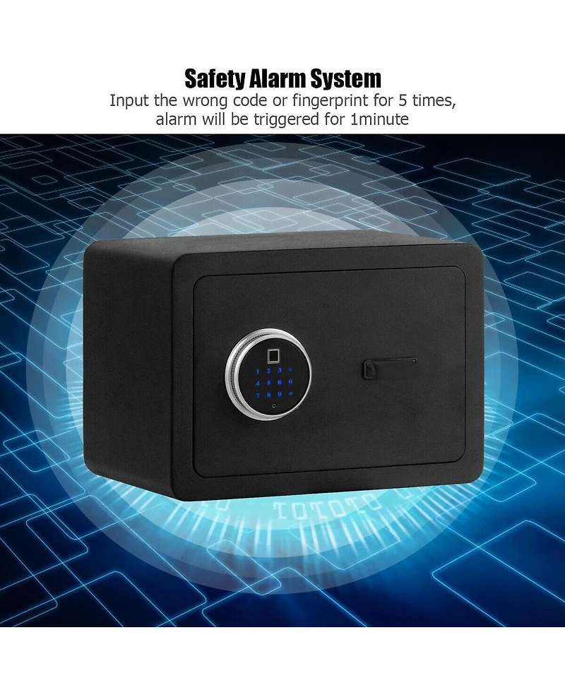 2-Layer Security Safe Deposit Box with Inner Led Light