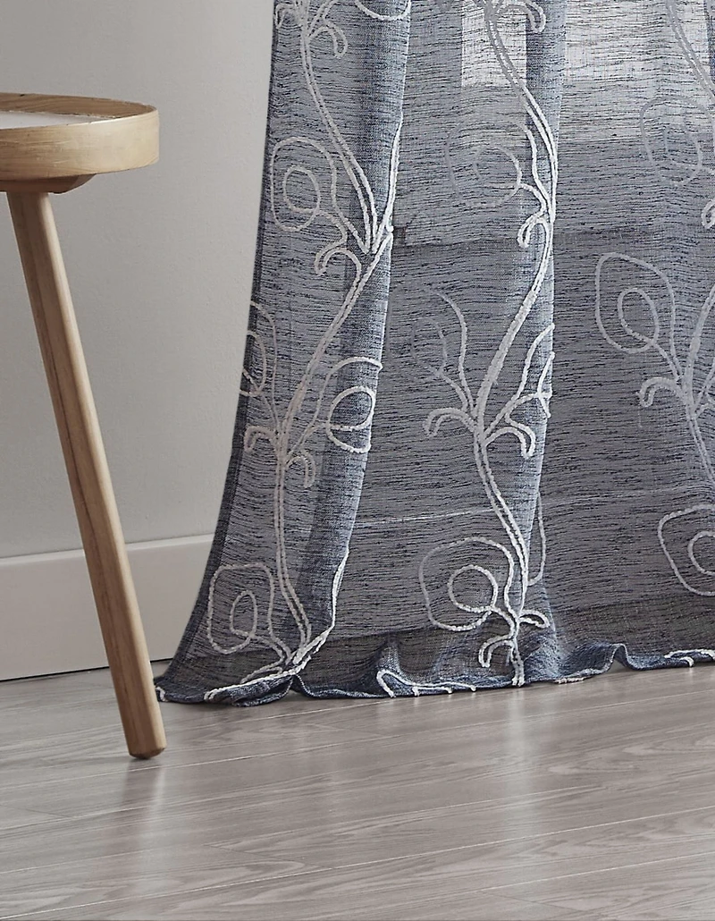 Dainty Home Stella Linen Look 76" W x 96" L Grommet Window Panel Set