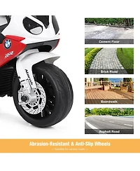 Sugift 6V Kids 3 Wheels Riding Bmw Licensed Electric Motorcycle-Red