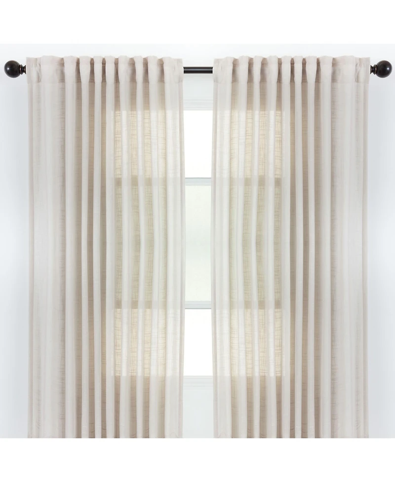 Chanasya Premium 2-Panel Soft Textured Semi Sheer Curtains for Window Living Room Bedroom Kitchen Office