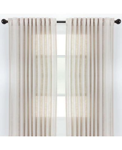 Chanasya Premium 2-Panel Soft Textured Semi Sheer Curtains for Window Living Room Bedroom Kitchen Office