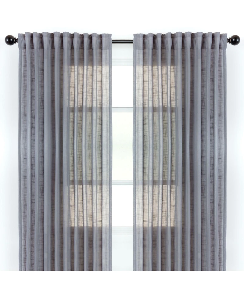 Chanasya Premium 2-Panel Soft Textured Semi Sheer Curtains for Window Living Room Bedroom Kitchen Office