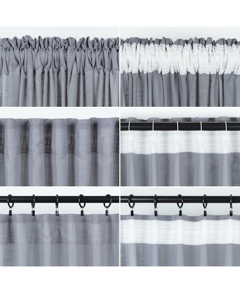 Chanasya Premium 2-Panel Soft Textured Semi Sheer Curtains for Window Living Room Bedroom Kitchen Office