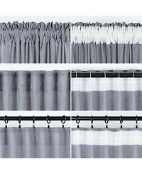 Chanasya Premium 2-Panel Soft Textured Semi Sheer Curtains for Window Living Room Bedroom Kitchen Office