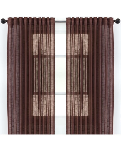Chanasya Premium 2-Panel Soft Textured Semi Sheer Curtains for Window Living Room Bedroom Kitchen Office