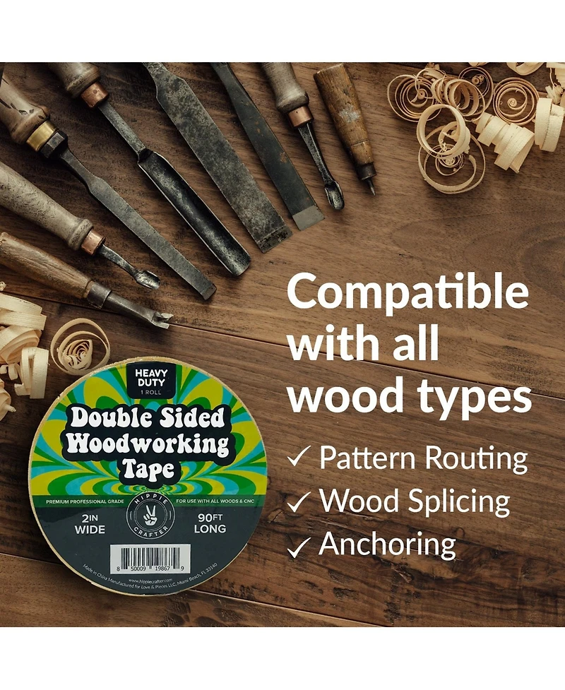 Hippie Crafter Double Sided Woodworking Tape 2"