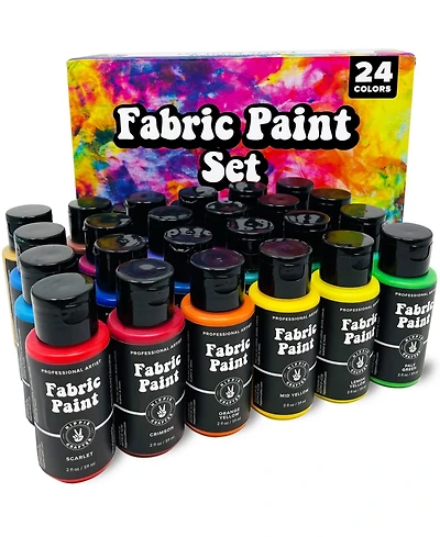 Hippie Crafter Fabric Paint Set 24 Colors