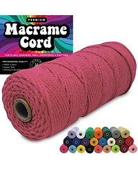 Hippie Crafter 100% Cotton Macrame 3mm Cord Pink