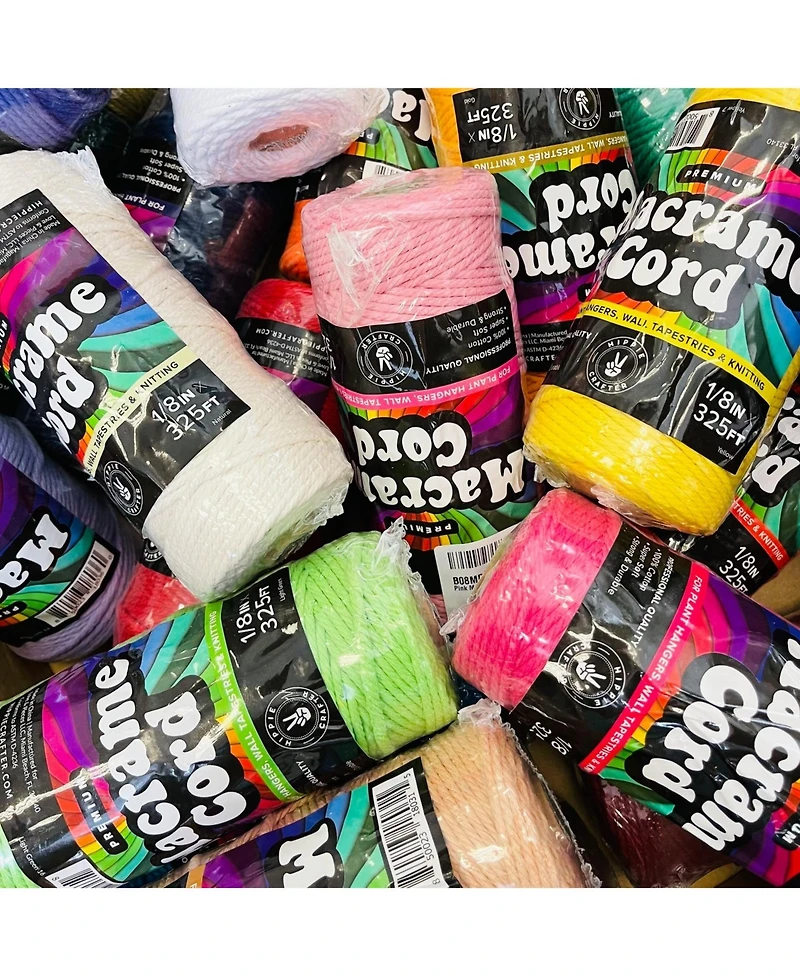 Hippie Crafter 100% Cotton Macrame 3mm Cord Pink