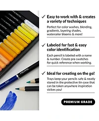 Hippie Crafter 72 Watercolor Pencils Set