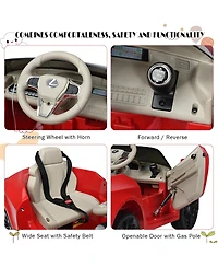 Gymax 12V Licensed Lexus LC500 Kids Ride On Car w/ MP3 Remote Control White