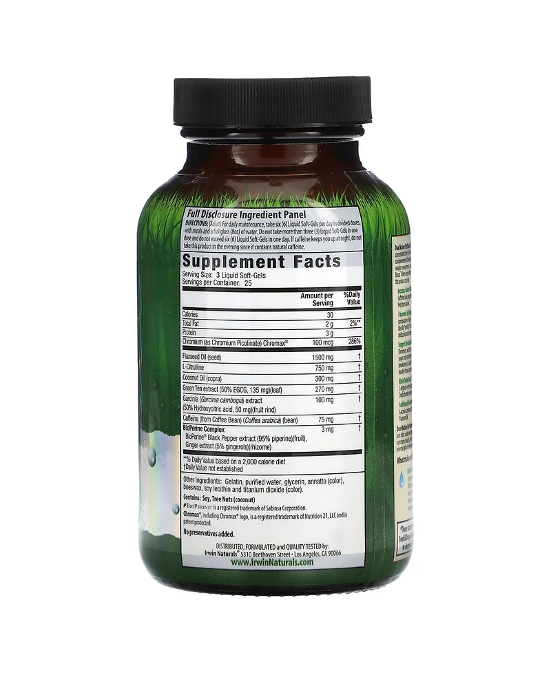 Irwin Naturals Dual-Action Fat Burner Red, 75 Softgels