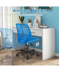 Height-adjustable Ergonomic Kids Desk Chair with Universal Casters Working