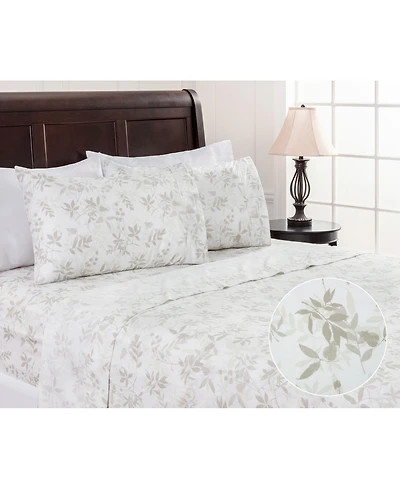 Chanasya Premium Leopard Print Animal Patterned King Bed Sheet Set 4-Piece - 1 Flat Fitted 2 Pillowcases