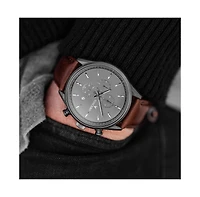 Vincero Men's Chrono S2 Chronograph Brown Leather Strap Watch 42mm