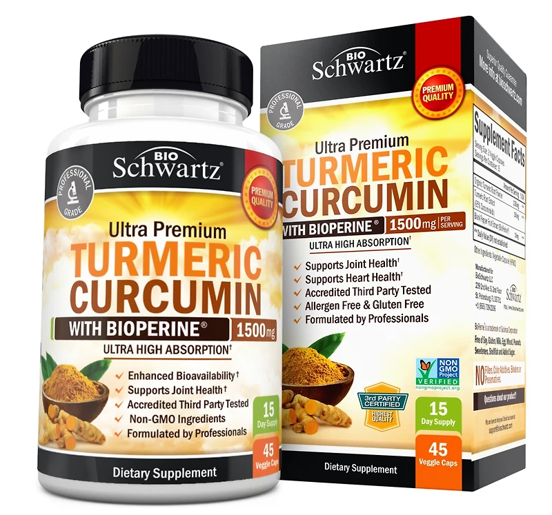 BioSchwartz Turmeric Curcumin with Black Pepper Extract 1500mg