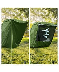 Yescom Universal Tailgate Tent with Pole for Suv/Van/Mpv/Cuv Camping Travel Hatchback Awning Shade Mesh Net Waterproof Green