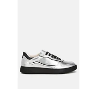 Kyniska Metallic Faux Leather Everyday Sneakers