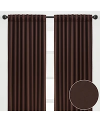 Chanasya Premium 2-Panel Ornamental Damask Classy Room Darkening Curtains - 3-in-1 Back Tab, Rod Pocket, Ring Tab for Windows Living Bedroom
