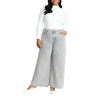 Eloquii Plus Size The Yvette Rigid Wide Leg Jean