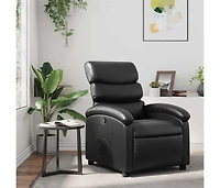 Recliner Chair Black Faux Leather