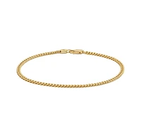 Vincero Men's 3mm Curb Chain Bracelet in 14k Gold-Plated Sterling Silver 8"
