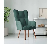 Relaxing Chair Dark Green Velvet