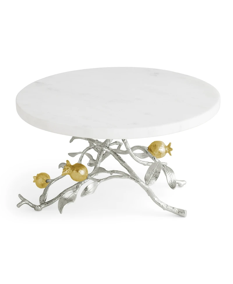 Michael Aram Pomegranate Silver and Gold Cake Stand