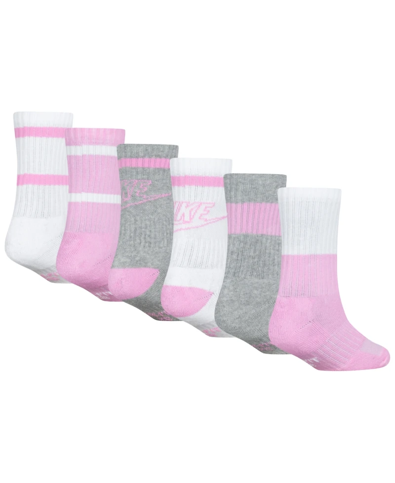 Nike Little Kids 6-Pack Retro Crew Socks