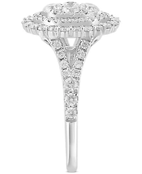 Effy Diamond Oval Halo Cluster Ring (1-1/4 ct. t.w.) in 14k White Gold