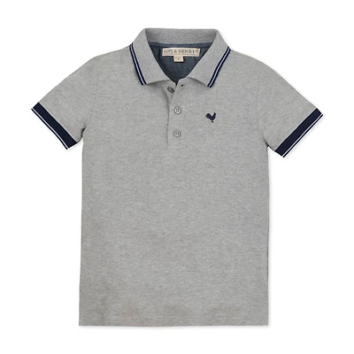 Hope & Henry Boys Short Sleeve Knit Pique Polo Shirt