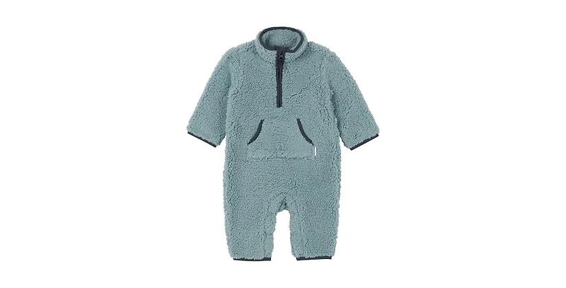 Gerber Baby Girls Fleece Romper with Half Zipper
