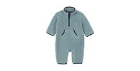 Gerber Baby Girls Fleece Romper with Half Zipper