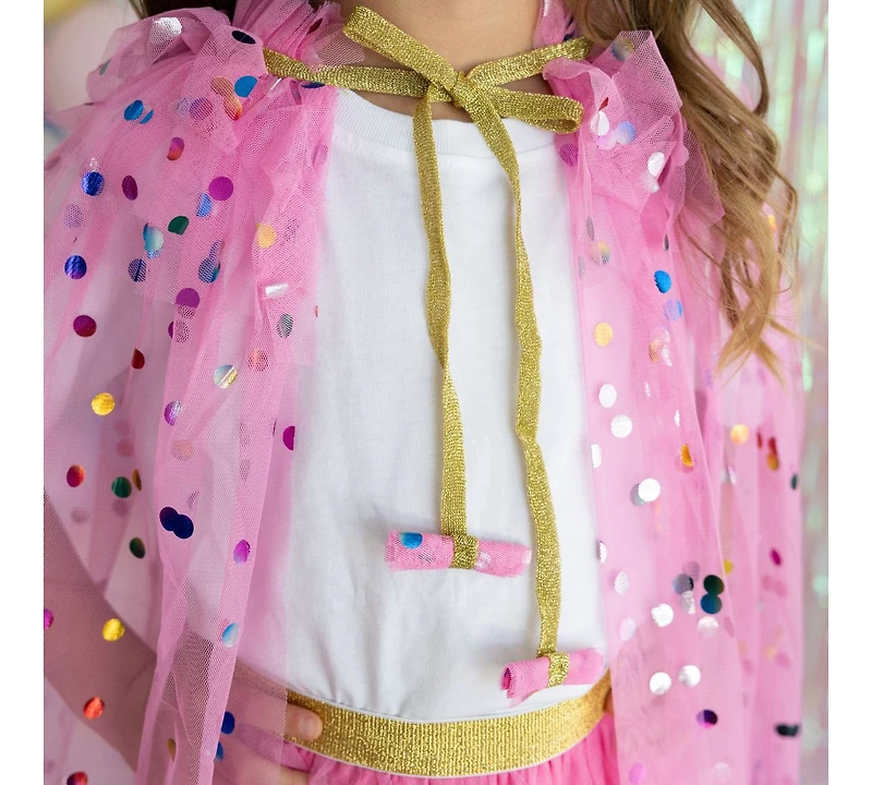 Sweet Wink Girls Raspberry Confetti Cape