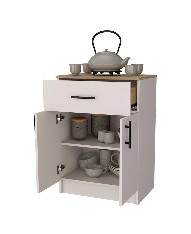 Fm Furniture Cope kitchen Pantry in melamine with 2 doors and 1 drawer