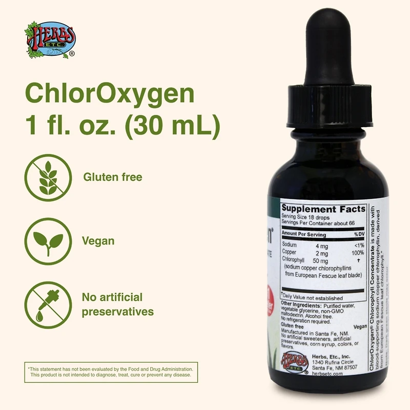 Trace Minerals Herbs Etc ChlorOxygen, 1 Fz