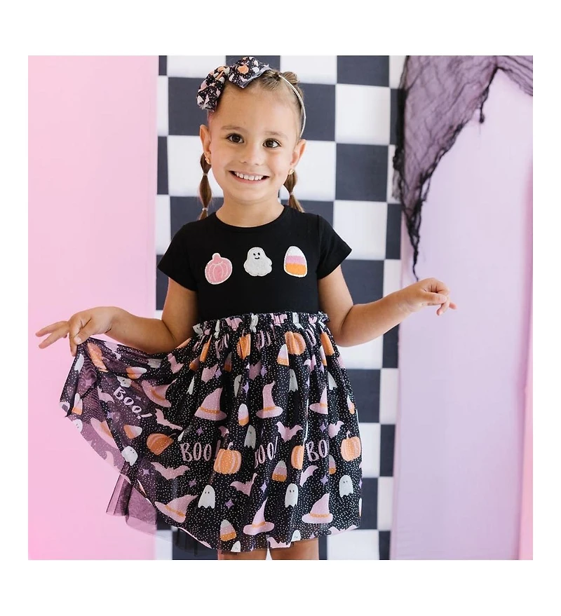 Sweet Wink Girls Boo Halloween Tulle Bow Headband