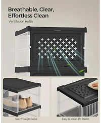 Slickblue Transparent Stackable Shoe Boxes for Clear and Organized Footwear Storage