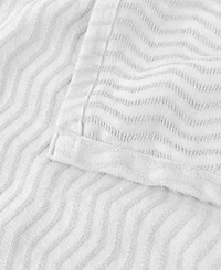 Superior Clara Cotton Textured Striped Lightweight Woven Blanket, California King