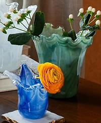 Vietri Onda Glass Short Vase