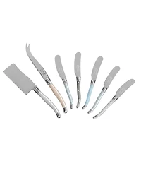French Home Laguiole Cheese 7-Piece Knife and Spreader Set with Handles