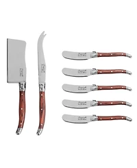 French Home Laguiole Cheese 7-Piece Knife and Spreader Set with Handles