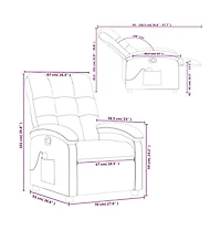 vidaXL Massage Recliner Chair Black Fabric