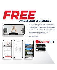 Sunny Health & Fitness Treadpad Under Desk Walking / Running Smart Treadmill with Convenient Remote Control & SunnyFit App Enhanced Bluetooth Connecti