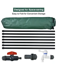 100 Gallon Portable Rain Barrel Water Collector Tank with Spigot Filter