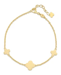 Devata Clover Chain Bracelet in 14K Gold, 6.5 in adj to 7.5 in