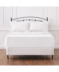 Chanasya Premium Ruffle Sheet Set - Shabby Chic Double Brushed Soft Ruffled Hem Solid Microfiber Sheet Set